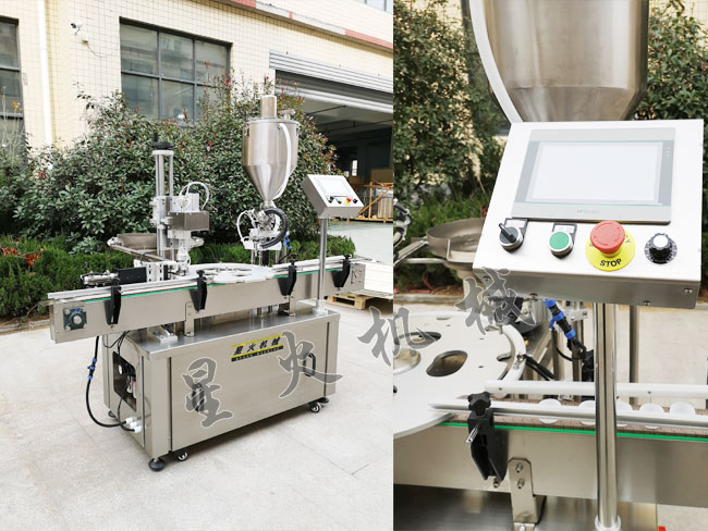 成都膏體灌裝旋蓋一體機(jī)細(xì)節(jié)實(shí)拍